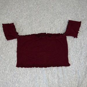 Burgundy Crop top